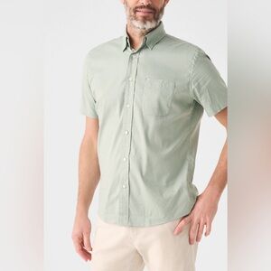 Faherty Men's Movement Short-Sleeve Shirt Sage Meridian‎ XXL